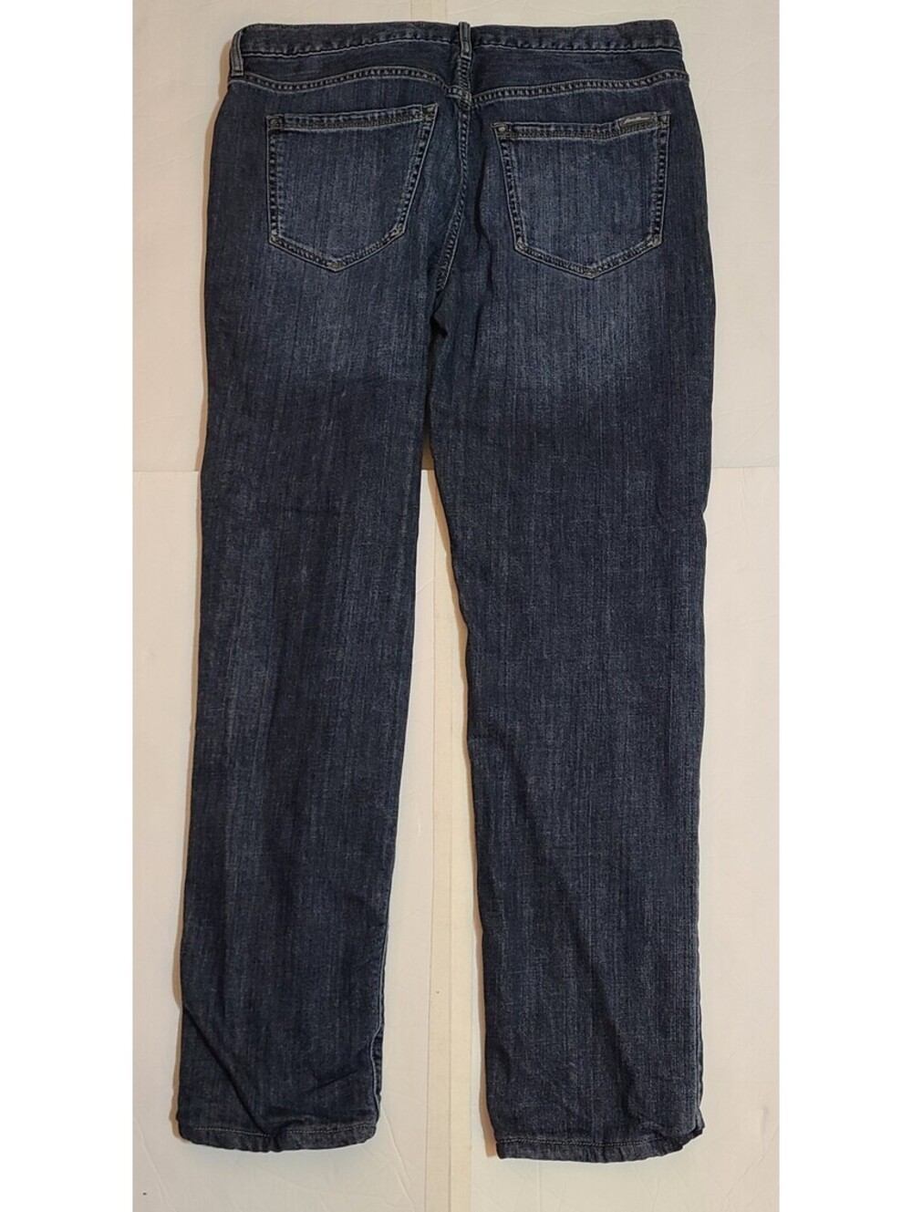 Eddie Bauer Women’s Lined Dark Wash StraightLeg Jeans 12 Houndstooth Pocket Line